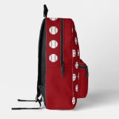 Personalisiert Red Baseball Backpack Bedruckter Rucksack (Links)