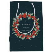 Personalisiert Red Berry+Eucalyptus Weihnachten Mittlere Geschenktüte (Vorderseite)