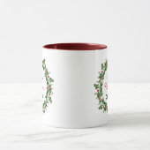 Personalisiert Red Berry Holly Christmas Tasse (Zentrum)