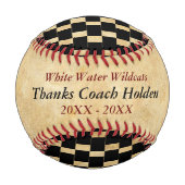 Personalisiert Red Black Baseball Coach Danke (Vorderseite)