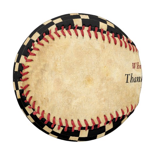 Personalisiert Red Black Baseball Coach Danke (Vorderseite Links)