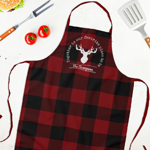 Personalisiert Red & Black Buffalo Kariert Lumberj Schürze