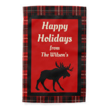 Personalisiert Red Black Kariert Black Moose