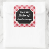 Personalisiert Red Black Kitchen Stickers (Tasche)