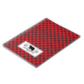 Personalisiert Red Black Lumberjack Buffalo Karier Notizblock (Linke Seite)