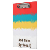 Personalisiert Red Blue Yellow White Gray NIEDLICH Klemmbrett (Links)