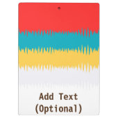 Personalisiert Red Blue Yellow White Gray NIEDLICH Klemmbrett (Rückseite)