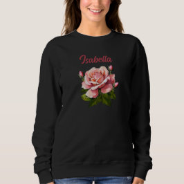 Personalisiert Red Blush Vintage Rose Sweatshirt