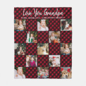 Personalisiert Red Buffalo Kariert 13 Foto Collage Fleecedecke (Vorderseite)