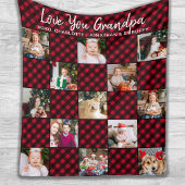 Personalisiert Red Buffalo Kariert 13 Foto Collage Fleecedecke