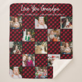 Personalisiert Red Buffalo Kariert 13 Foto Collage Sherpadecke (Vorderseite)