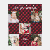 Personalisiert Red Buffalo Kariert 5 Foto Collage Fleecedecke (Vorderseite)