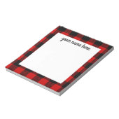 Personalisiert Red Buffalo Kariert Notepad Notizblock (Rotiert)