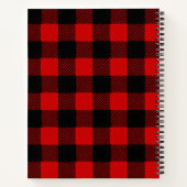 Personalisiert Red Buffalo Kariertes Notebook Notizblock (Rückseite)