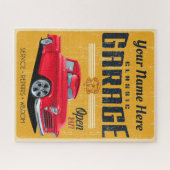 Personalisiert Red Classic Lkw Garage Puzzle (Horizontal)