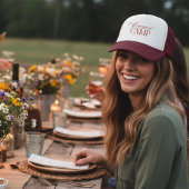 Personalisiert Red Cowgirl Camp Bachelorette Truckerkappe