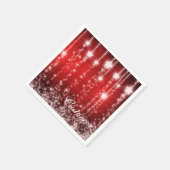 Personalisiert Red Fallstars Holiday Napkins Serviette (Ecke)