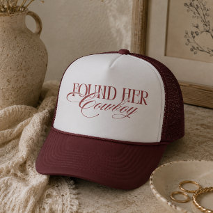 Personalisiert Red fand ihren Cowboy Bachelorette Truckerkappe