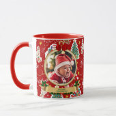 Personalisiert Red Frory Christmas HO!HO!HO!HO! Tasse (Links)
