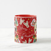 Personalisiert Red Frory Christmas HO!HO!HO!HO! Tasse (Zentrum)