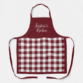Personalisiert Red Gingham Schürze (Vorderseite)