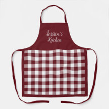 Personalisiert Red Gingham Schürze