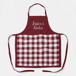 Personalisiert Red Gingham Schürze