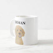 Personalisiert Red Golden Apricot Doodle Kaffeetasse (Vorderseite Links)