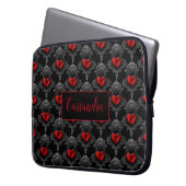Personalisiert Red Goth Heart Laptopschutzhülle (Vorderseite Links)