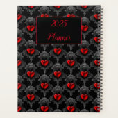 Personalisiert Red Goth Heart Planer (Rückseite)