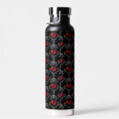 Personalisiert Red Goth Heart Trinkflasche (Rechts)