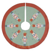 Personalisiert Red Green Nutcracker Ballettmusik Polyester Weihnachtsbaumdecke (Vorderseite)