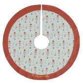 Personalisiert Red Green Nutcracker Ballettmusik Polyester Weihnachtsbaumdecke (Vorderseite)