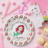 Personalisiert Red Head Mermaid Birthday Teller (Party)