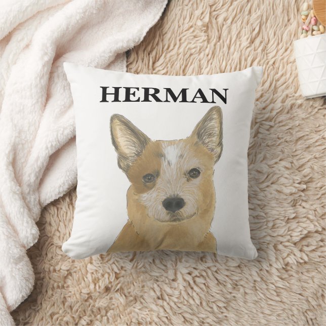 Personalisiert Red Heeler Australian Cattledog Kissen (Decke)