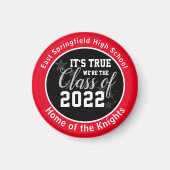 Personalisiert Red High School Class of 2022 Magne Magnet (Vorne)