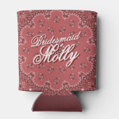 Personalisiert Red Howdy Partner Bachelorette Dosenkühler (Rückseite)