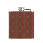 Personalisiert Red Kariert Flask Flachmann (Rückseite)