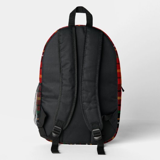Personalisiert Red Kariert Rucksack (Rückseite)