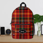 Personalisiert Red Kariert Rucksack