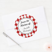 Personalisiert Red Kitchen Baking Stickers (Umschlag)
