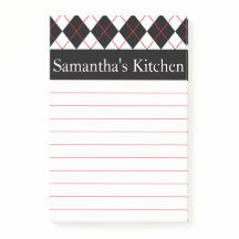 Personalisiert Red Kitchen Post It Notes Gift