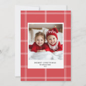 Personalisiert Red Merry Weihnachts-Foto Einladung (Vorderseite)