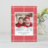 Personalisiert Red Merry Weihnachts-Foto Einladung (Stehend Vorderseite)