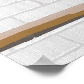 Personalisiert Red mit White Football Soccer Jerse Poster (Ecke)