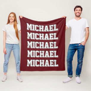 Personalisiert Red Monogram Fleecedecke