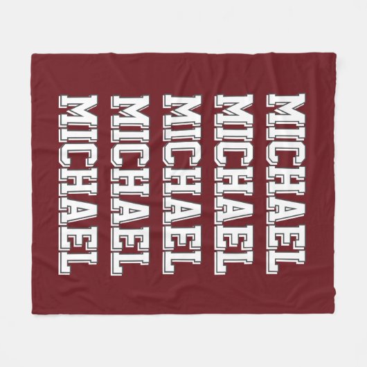 Personalisiert Red Monogram Fleecedecke (Vorderseite (Horizontal))