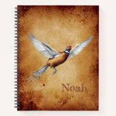 Personalisiert Red Neck Pheasant Journal-Notebook Notizblock (Vorderseite)