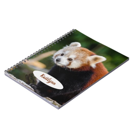 Personalisiert Red Panda Notizblock (Linke Seite)