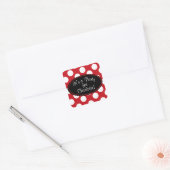 Personalisiert Red Polka Dot Sticker (Umschlag)